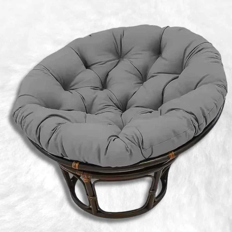 Coussin pour Fauteuil en Rotin rond gris foncé