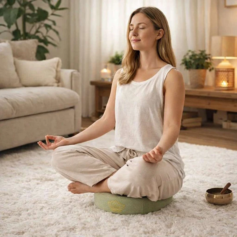 Coussin de Méditation Bouddhiste vert