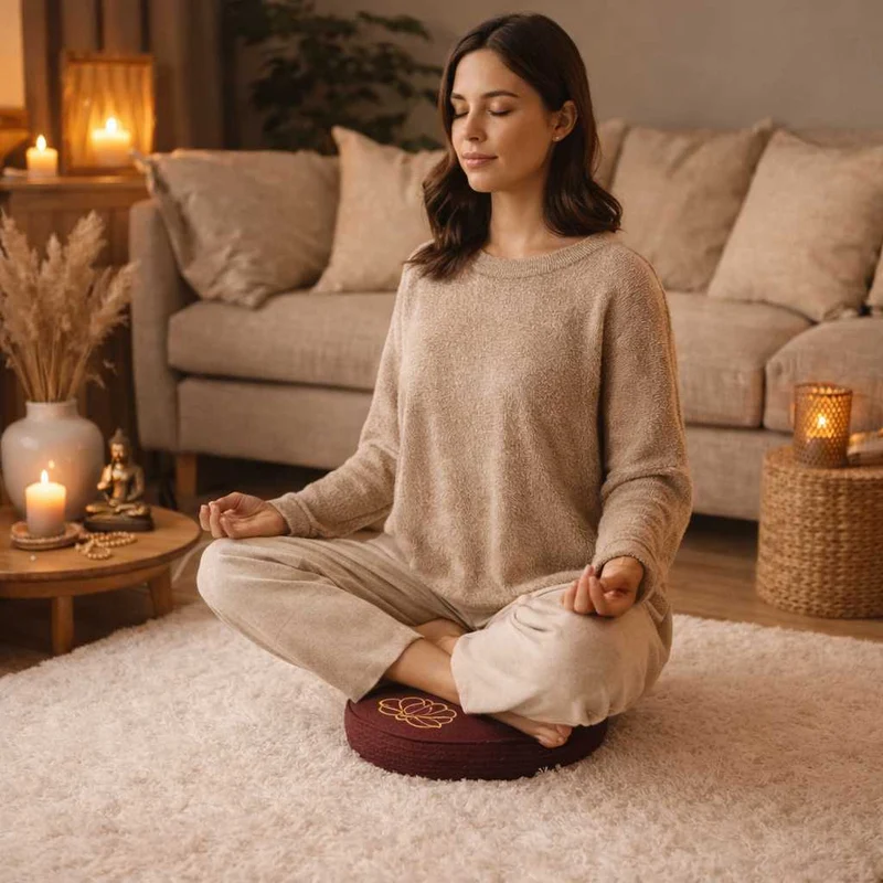 Coussin de Méditation Bouddhiste bordeaux