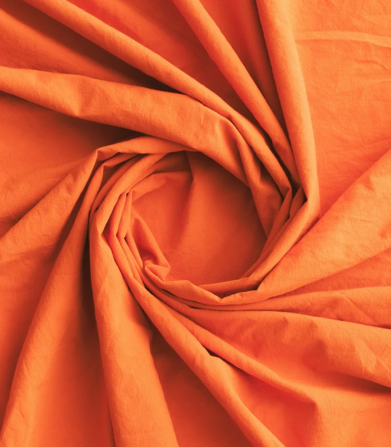 Housse de couette en percale de coton - Orange magma