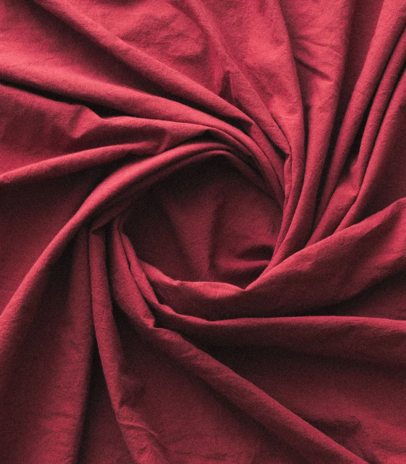 Drap housse en percale de coton - Rouge tanin