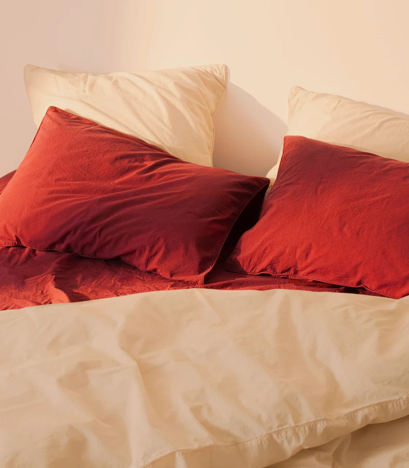 Housse de couette en percale de coton - Beige ivoire