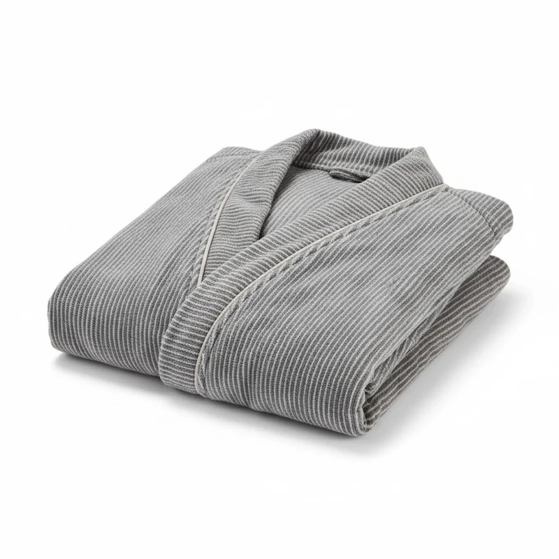 Peignoir Rayé - Éponge et Velours 380g/m²