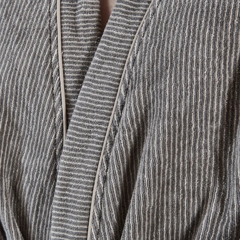 Peignoir Rayé - Éponge et Velours 380g/m²