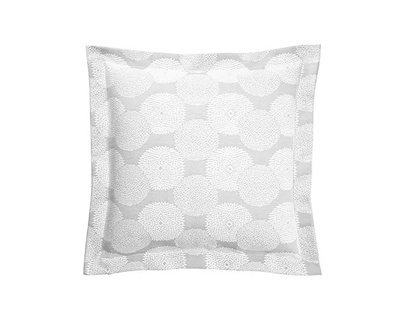 Taie d'oreiller Coton et Polyester - DAHLIA Gris