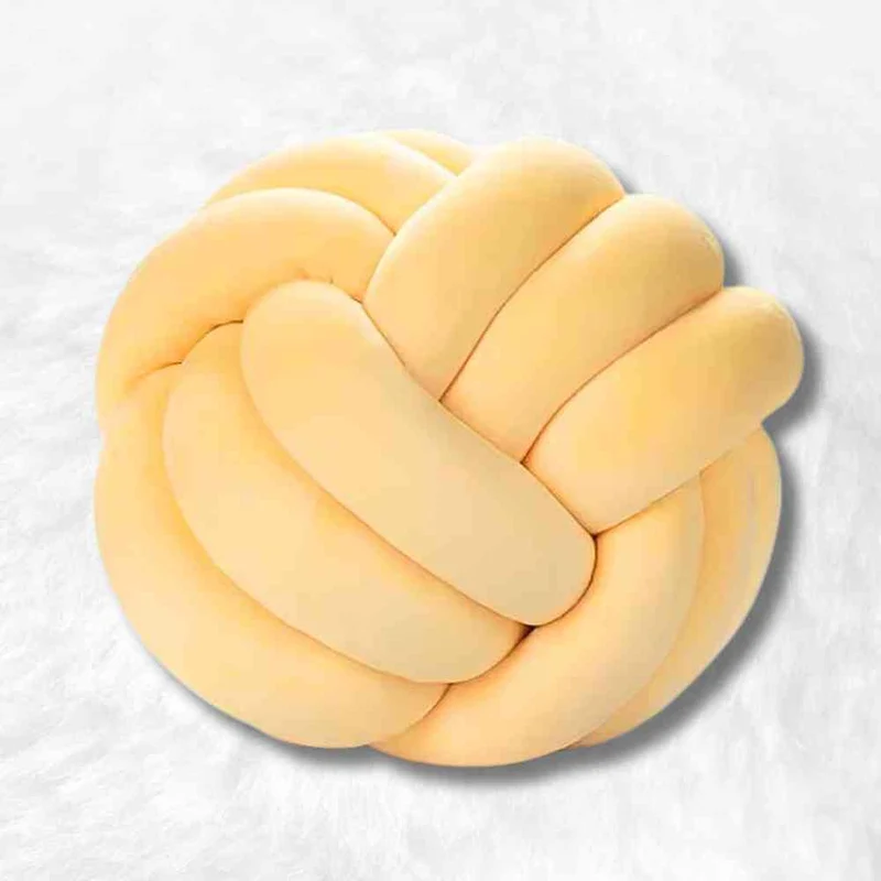 Coussin Noeud Jaune