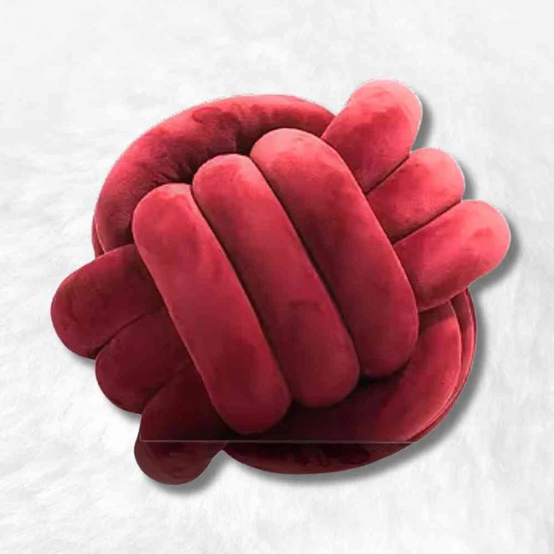 Coussin Noeud Bordeaux
