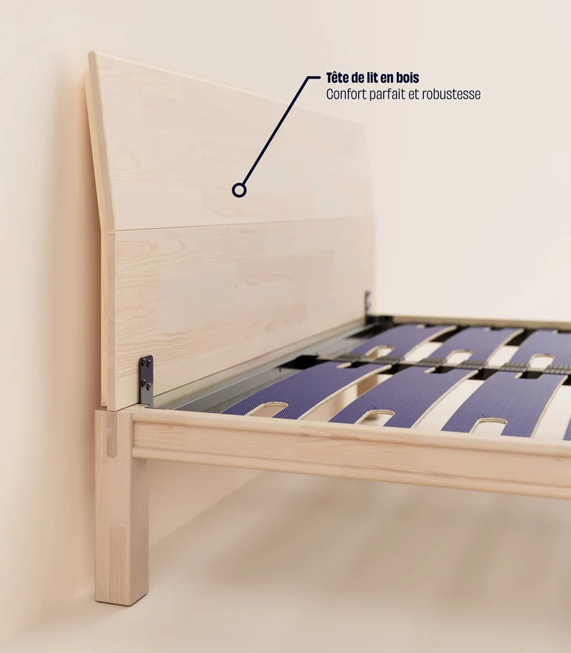 Tête de lit en bois - Bois clair