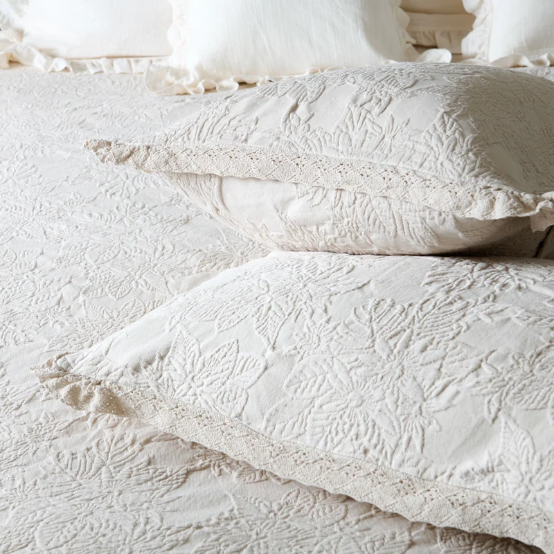 Taie d'oreiller Adèle – Coton piqué jacquard