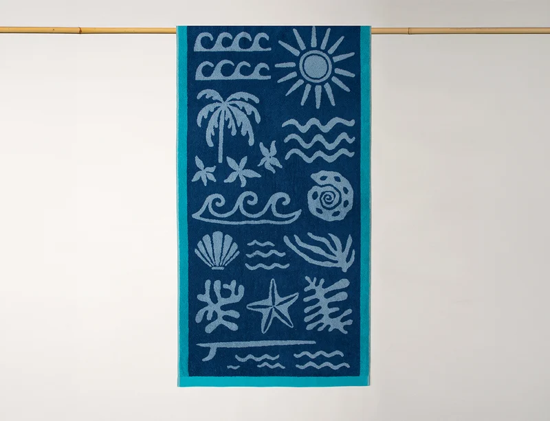 Drap de plage - PAYSAGE Bleu