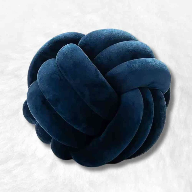 Coussin Noeud Bleu Nuit