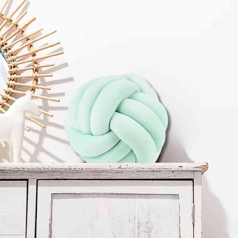 Coussin Noeud Vert pastel