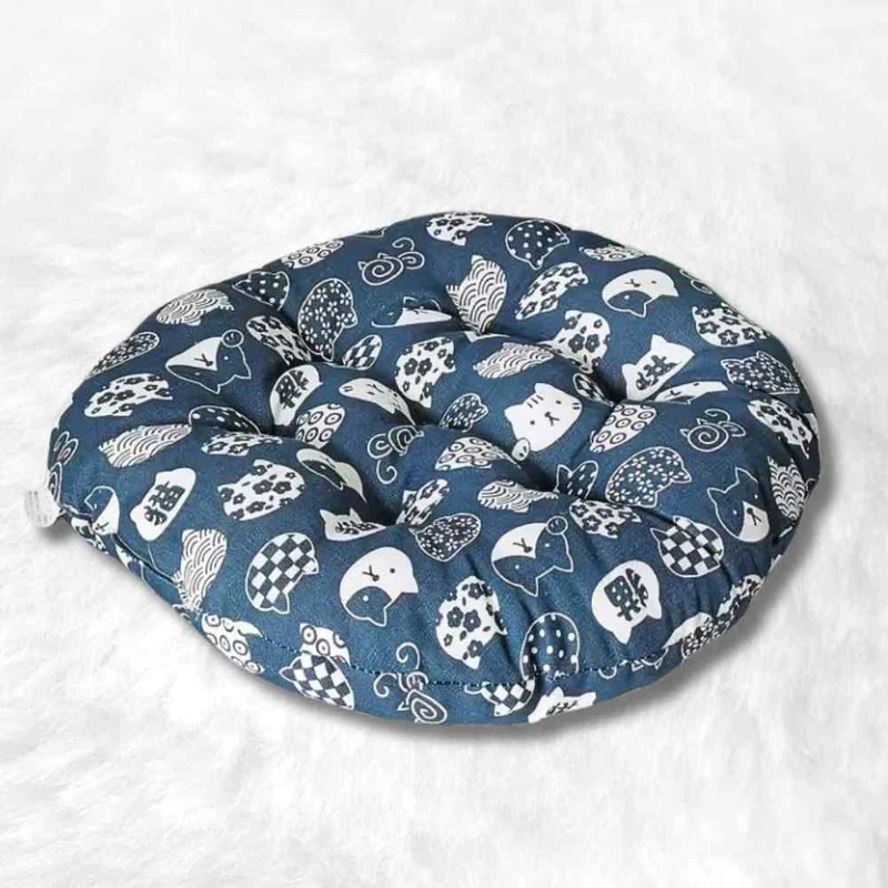 Coussin de Chaise Rond chat bleu