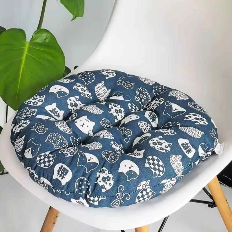 Coussin de Chaise Rond chat bleu