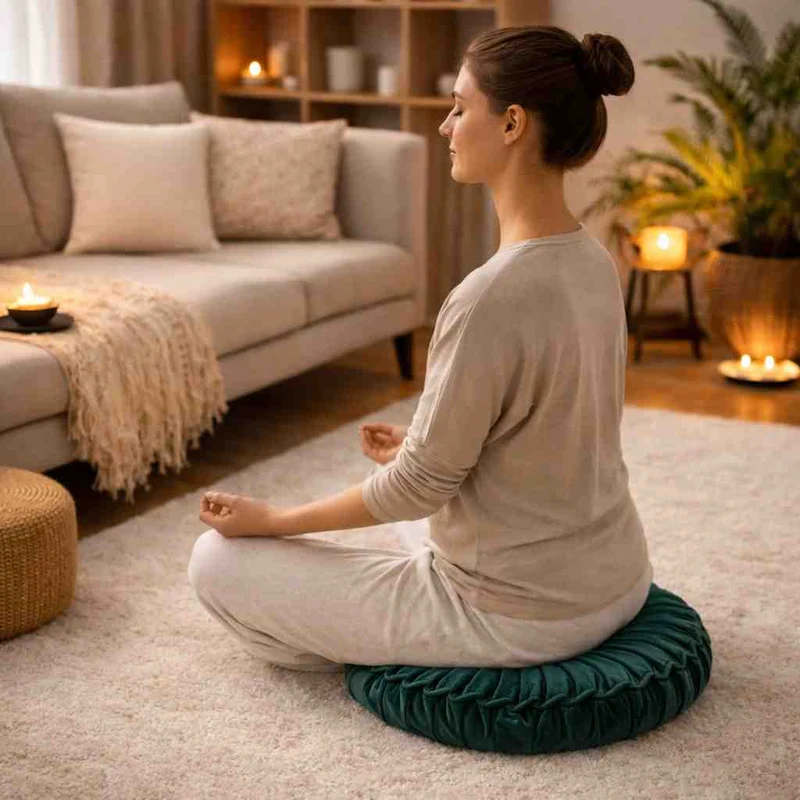 Coussin Yoga Méditation Vert foncé !