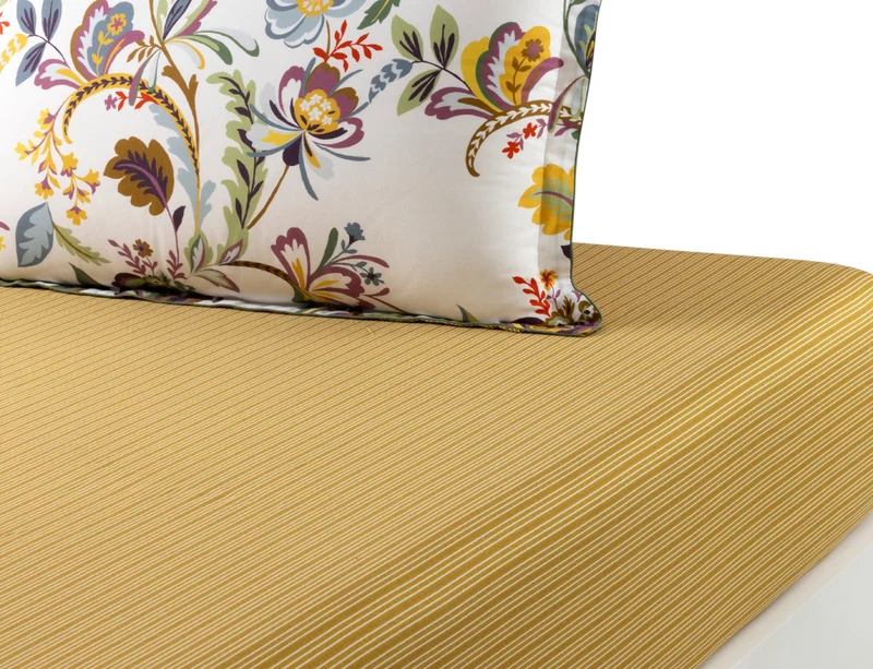 Drap housse Satin de coton lavé - GIRANDOLE