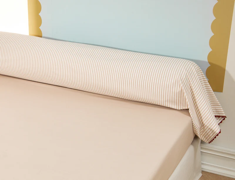 Taie de traversin Percale imprimée - BELLA VITA Chanvre