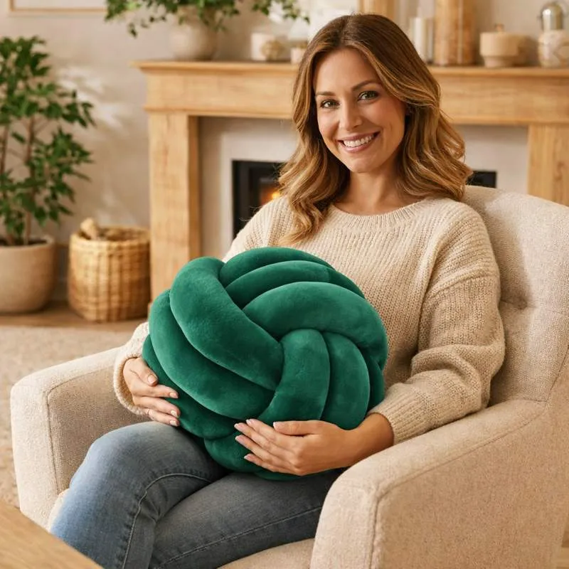 Coussin Noeud Vert