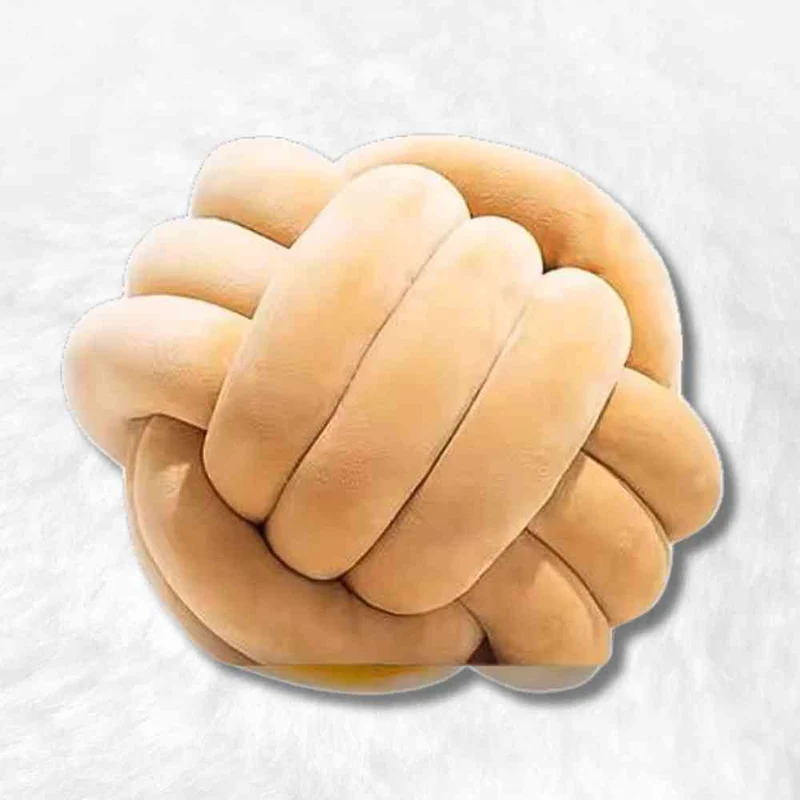 Coussin Noeud Beige