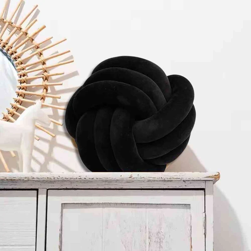 Coussin Noeud Noir