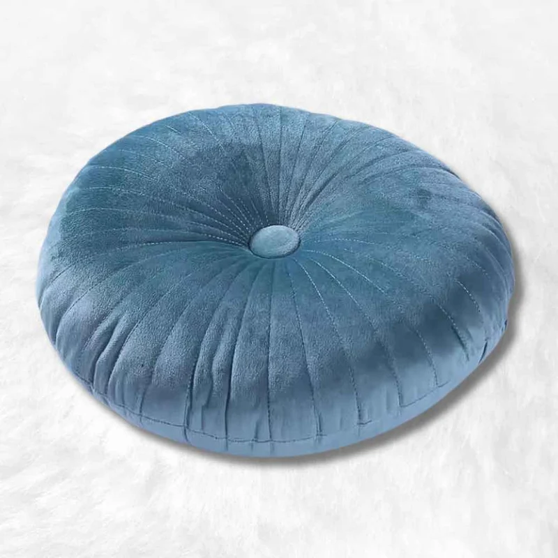 Coussin Yoga Rond Bleu !
