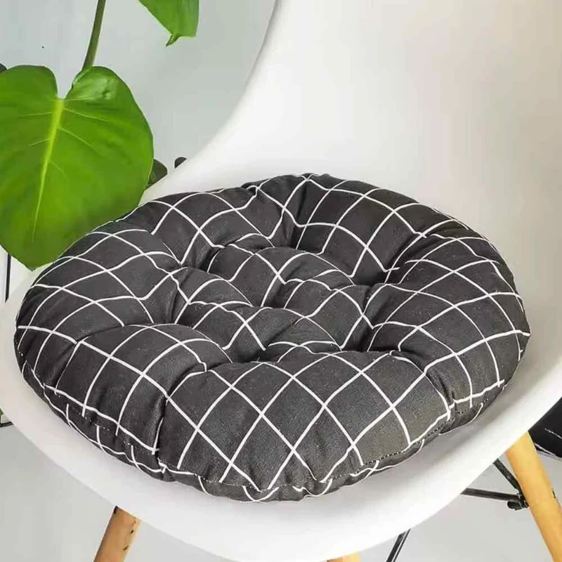 Coussin de Chaise Rond noir