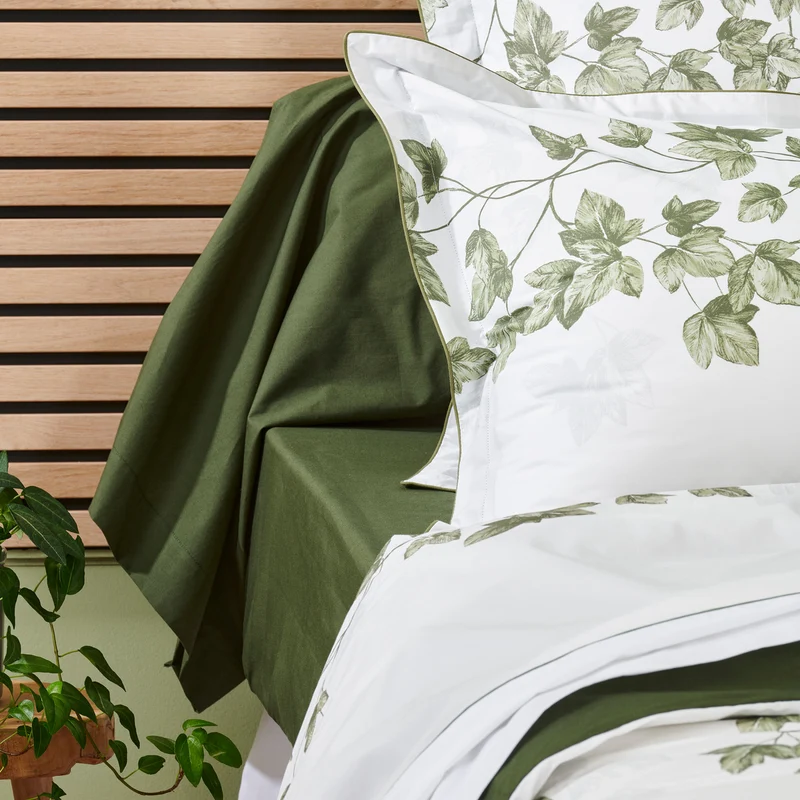 Drap housse Lierre - Percale de coton