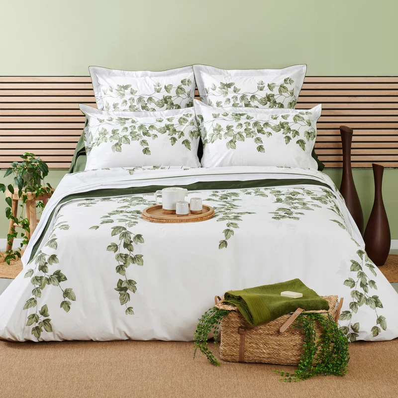Drap housse Lierre - Percale de coton