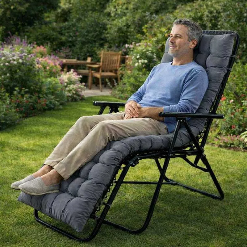 Coussin Chaise Longue gris