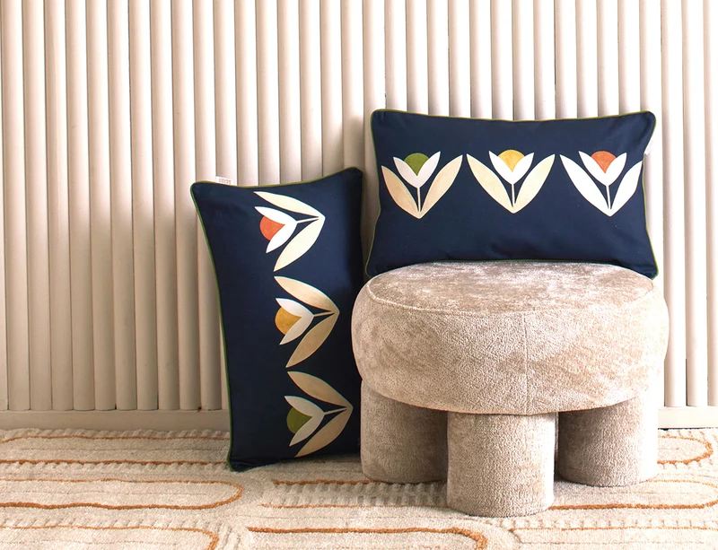 Coussin Coton - TULIPES Nuit