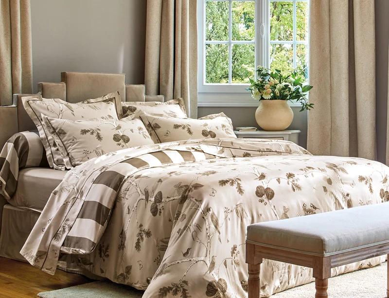 Housse de couette Satin de coton - WOODLAND Sepia