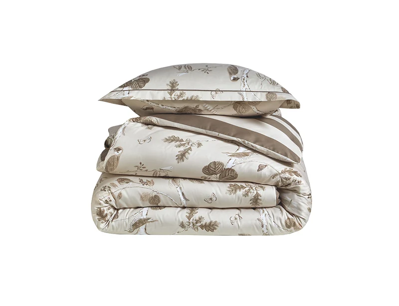Housse de couette Satin de coton - WOODLAND Sepia