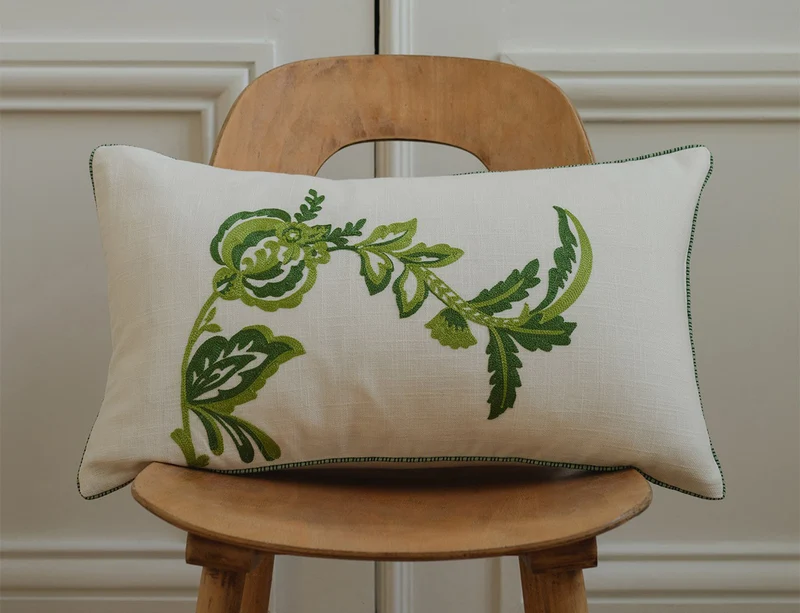 Housse de coussin Coton flammé - GIRANDOLE Palme