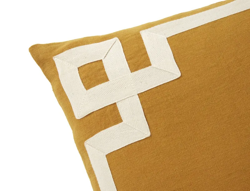 Housse de coussin en Lin - ACHILLE Ambre