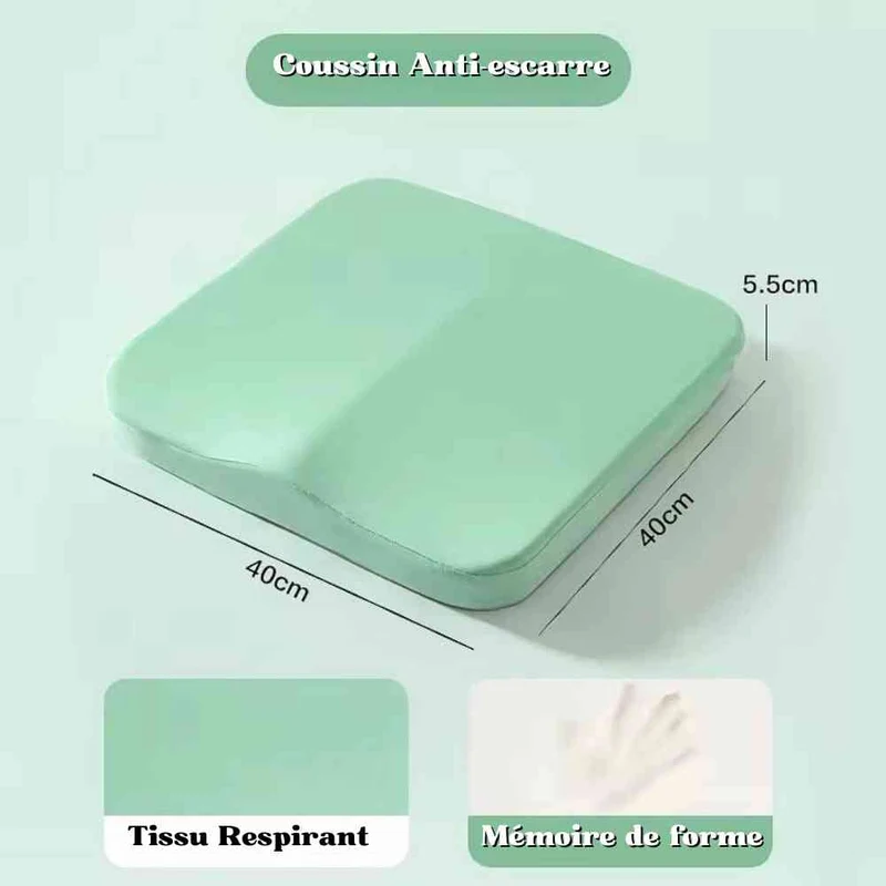 Coussin Anti-Escarre Fessier vert