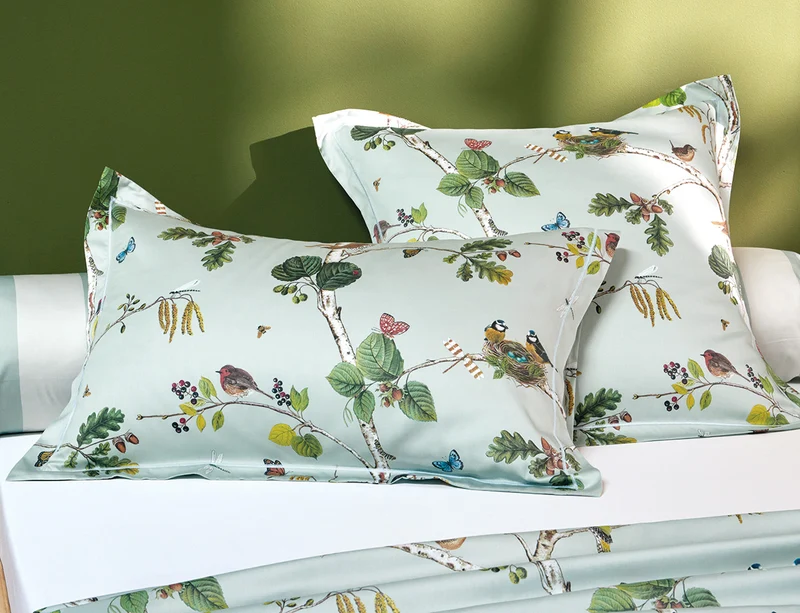 WOODLAND Bleu Céleste - Satin de Coton