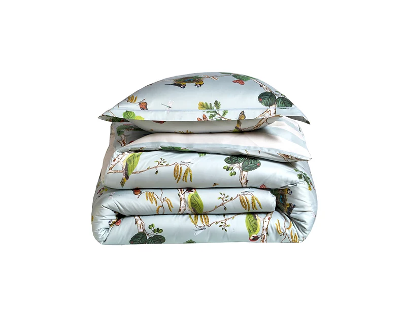 WOODLAND Bleu Céleste - Satin de Coton