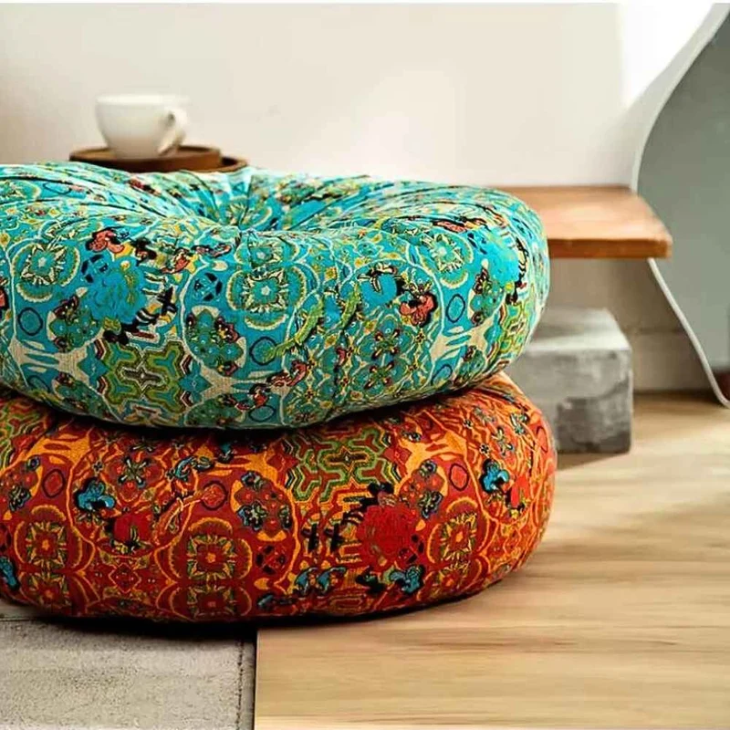 Coussin Yoga Rond Orange