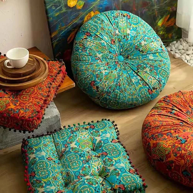 Coussin Yoga Rond Vert