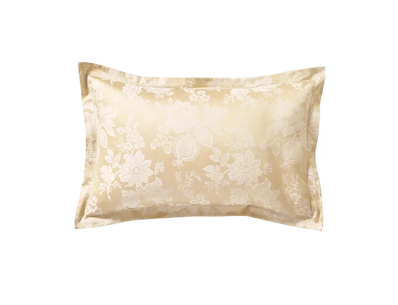 Taie d'oreiller Satin jacquard - ADAGIO Camomille