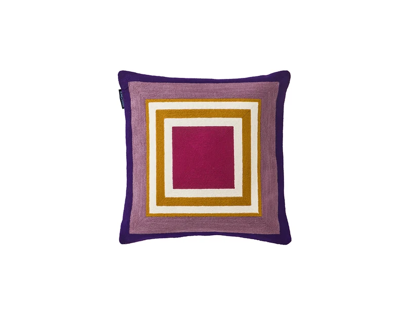 Coussin Brodé - PRISME Fuchsia