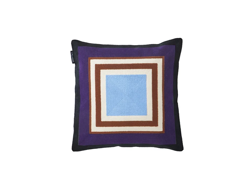 Coussin Brodé - PRISME Améthyste