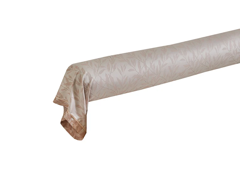 Taie d'oreiller satin jacquard - OSIER Poudre