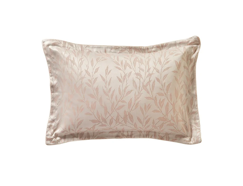 Taie d'oreiller satin jacquard - OSIER Poudre
