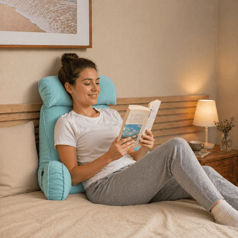 Coussin de Lecture Ergonomique Bleu clair !