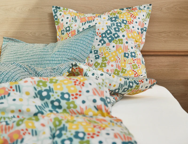 SPRING Azur - Percale de coton