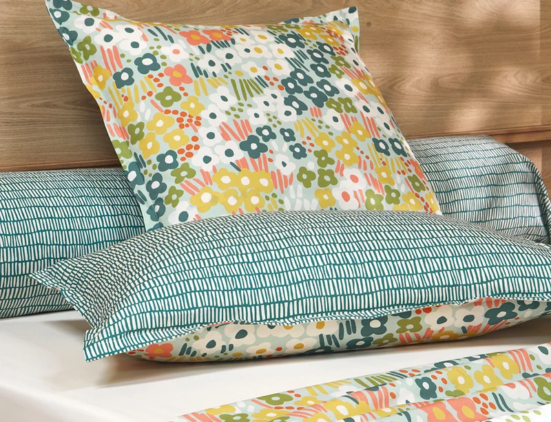 SPRING Azur - Percale de coton