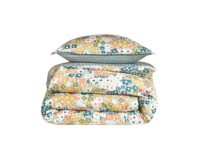 SPRING Azur - Percale de coton