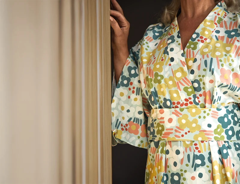 Kimono Percale de coton - SPRING Azur