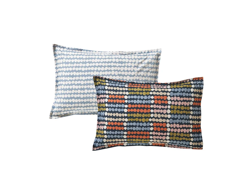 DOTS Bleu Celeste - Percale de coton